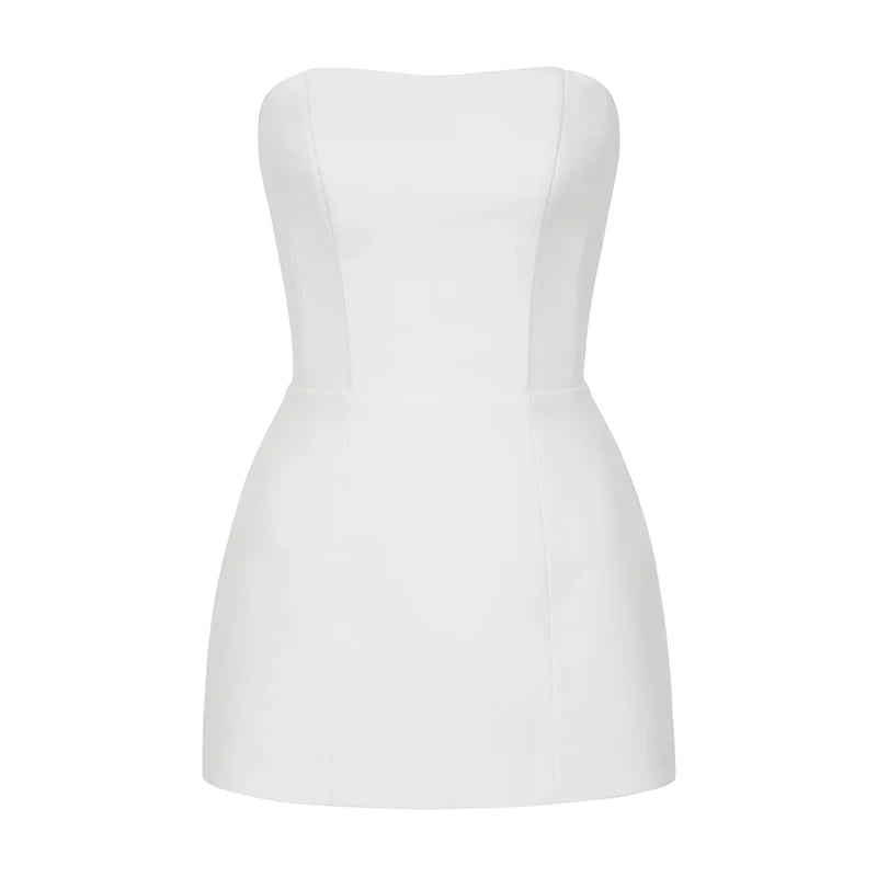 סט שני חלקים אלגנטי טופ סטרפלס וחצאית מקסי תחרה - ג'ולין