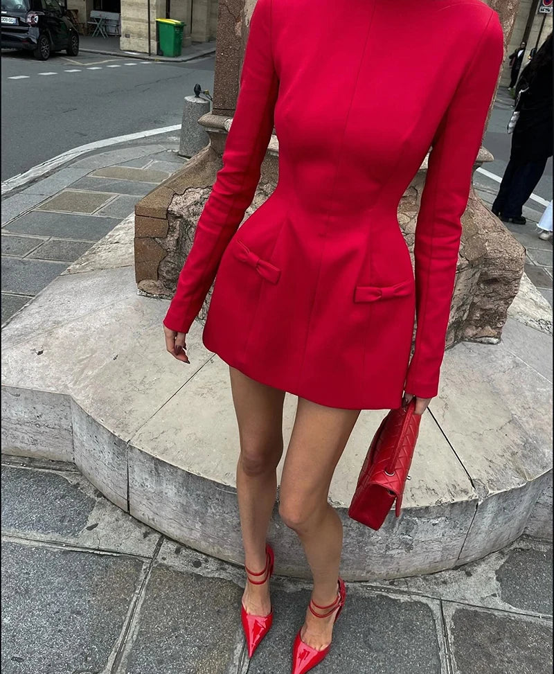 שמלת מיני בגזרת A בעיטור פפיונים - עלמא