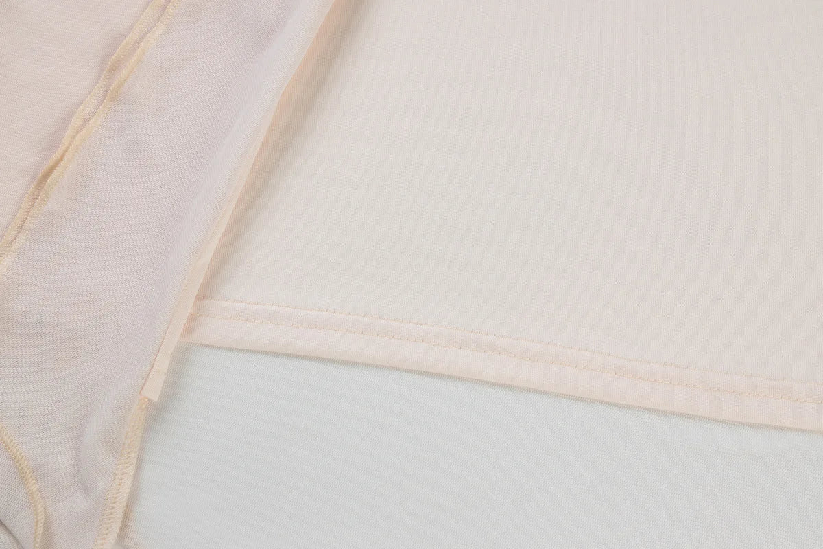 סט שני חלקים בעיצוב כיווצים טופ וחצאית מקסי מלמלה בעיטור שסע - Fernanda