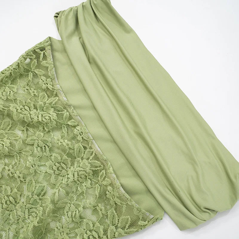 שמלת מקסי כתפיים חשופות בעיצוב תחרה - ג'סיקה