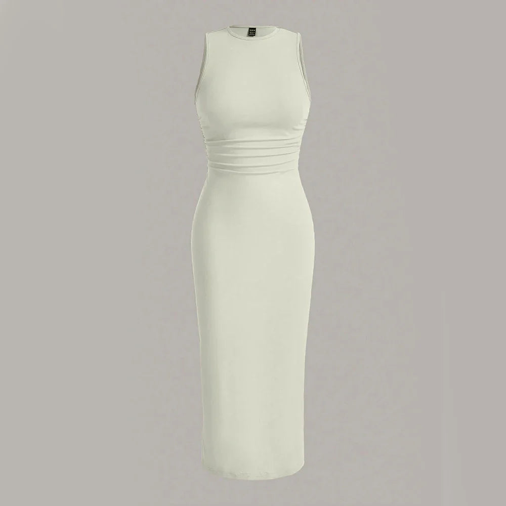 שמלת מידי צמודה בד מחטב - Novah