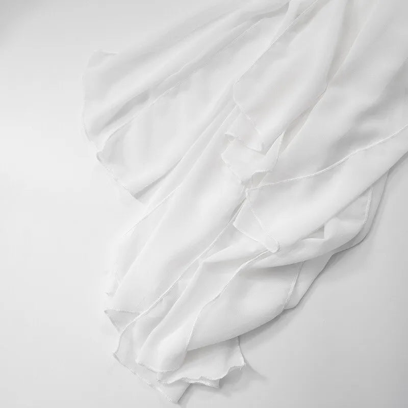 סט תחרה שני חלקים טופ גופיה קשירות בגב וחצאית מקסי - רייצ'ל