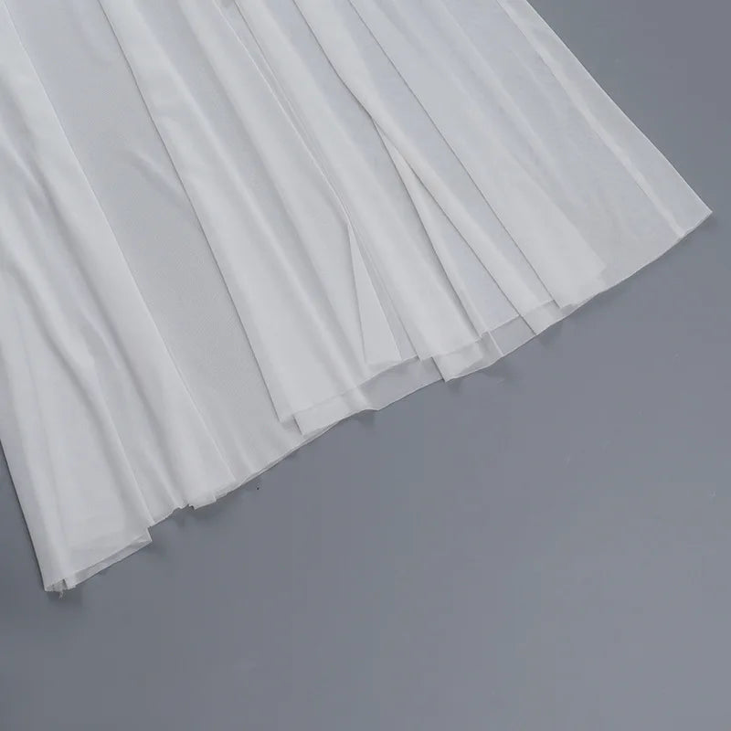 שמלת מקסי כתפייה אחת בעיצוב שיפון - מלאניה