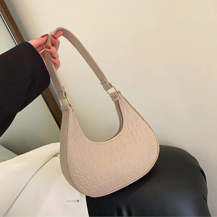 Faux leather bag with rough texture design