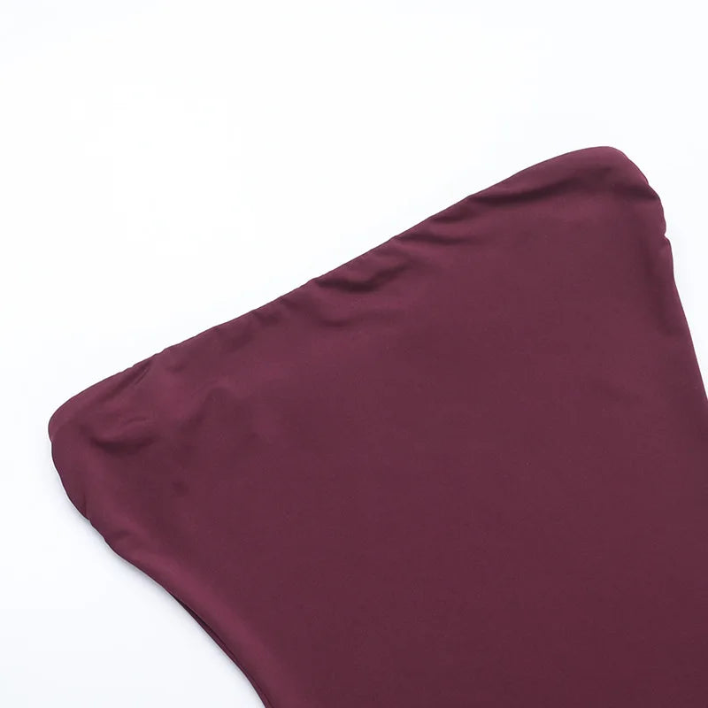 שמלת מקסי סטרפלס בעיצוב כיסים בגזרת A - Indy