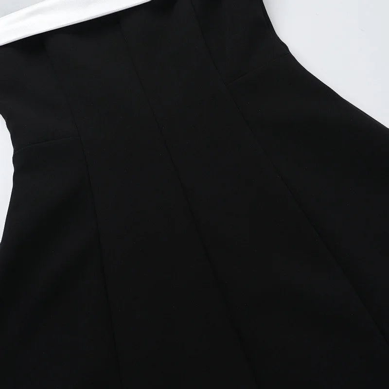 שמלת מיני כתפיים חשופות כתפיית סאטן - סיה