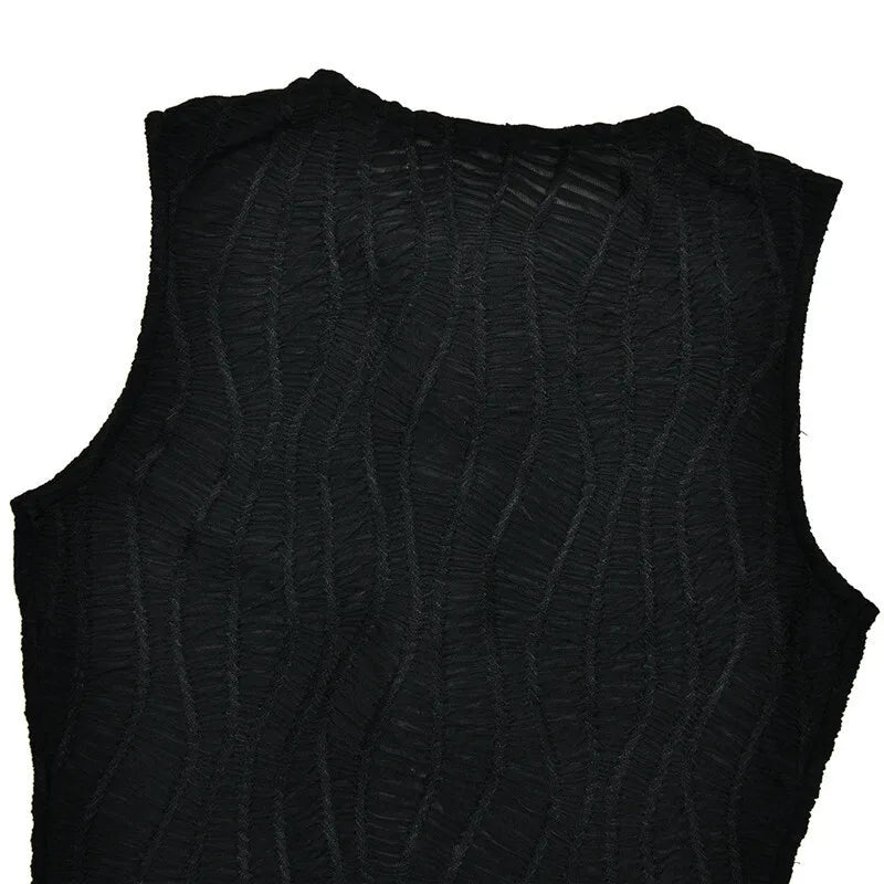 שמלת מיני רשת סרוגה בעיטור אבזמים - ריצ'י