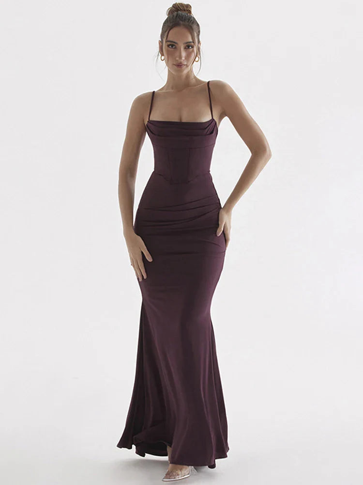 שמלת מחוך מקסי - פלורה