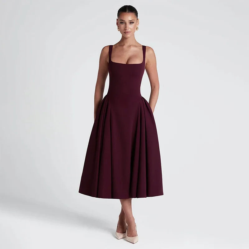 שמלת מידי אלגנטית בגזרת A - סער