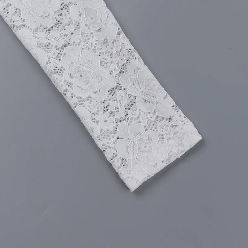 שמלת מקסי תחרה כתפיים חשופות - איליה