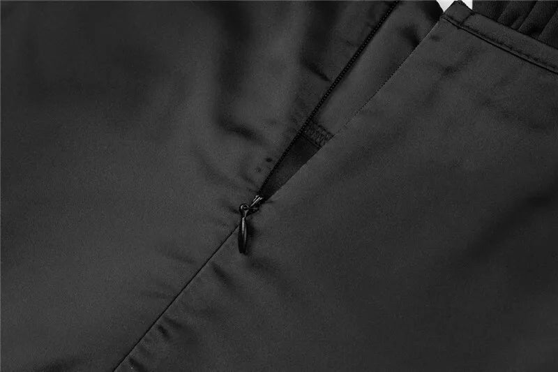 שמלת מקסי סאטן בעיצוב קרוס קשירה בצוואר - מרילין