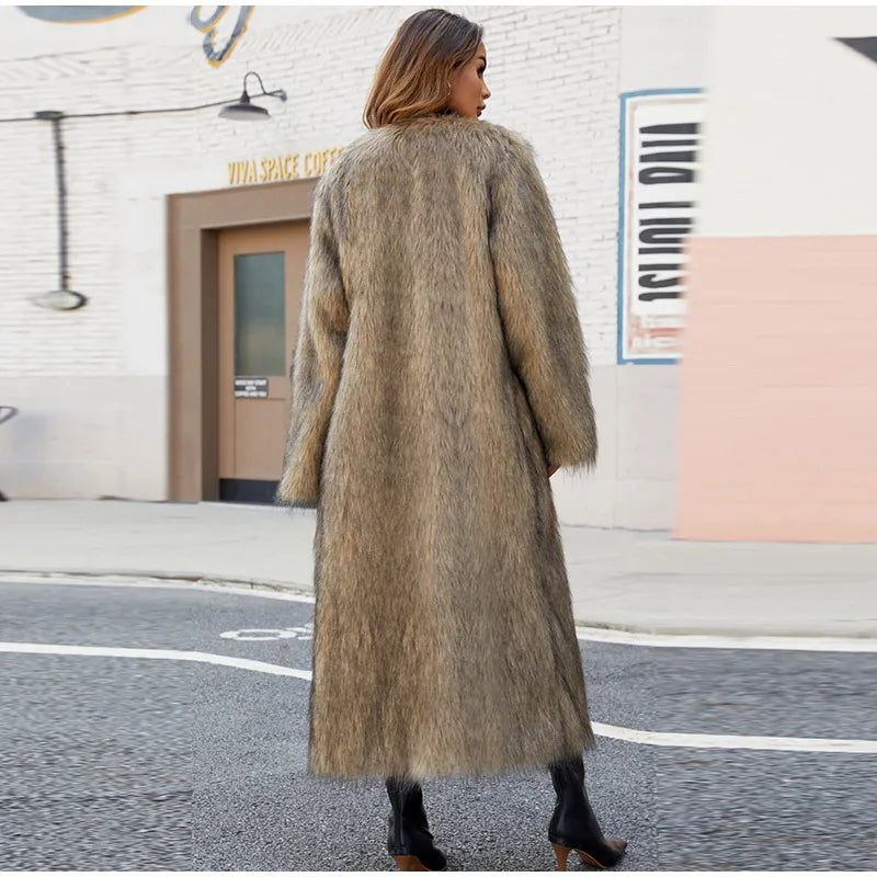 מעיל פרווה ארוך - Brinley