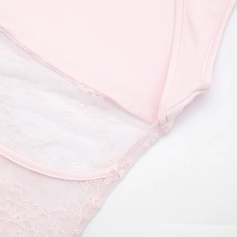 Maxi dress with lace design and open back pleats - Lilin