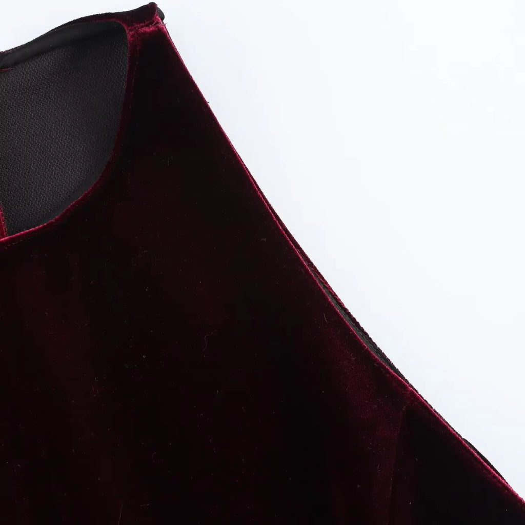 שמלת מיני קטיפה בגזרת A - Sydney