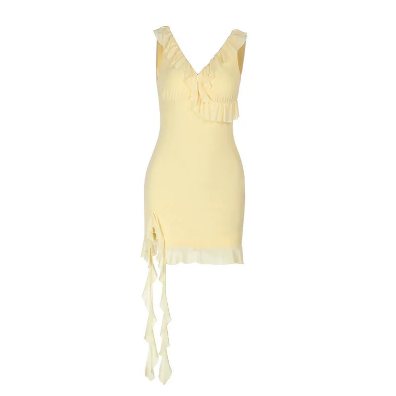 NID Mini Dress with Lace Trim - Leon