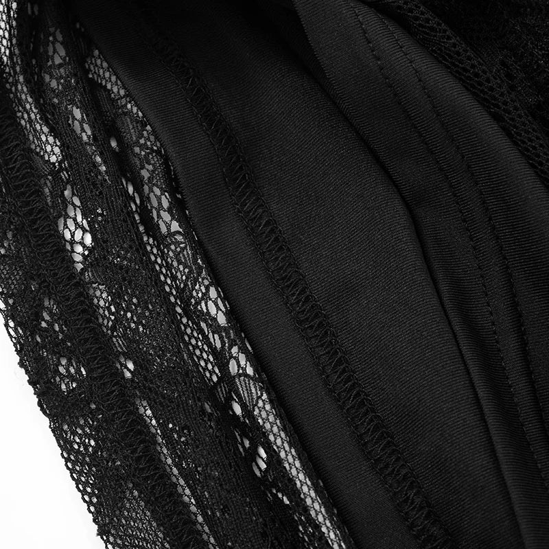 שמלת מיני כיווצים בעיצוב תחרה  - ניה