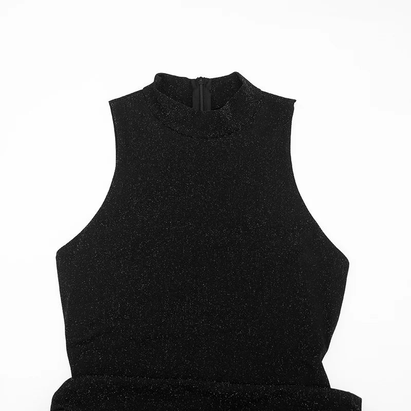 Sequin mini dress with pleats - SHAYA