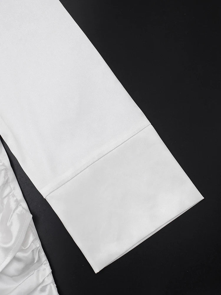 Pleated satin mini dress - Roxana