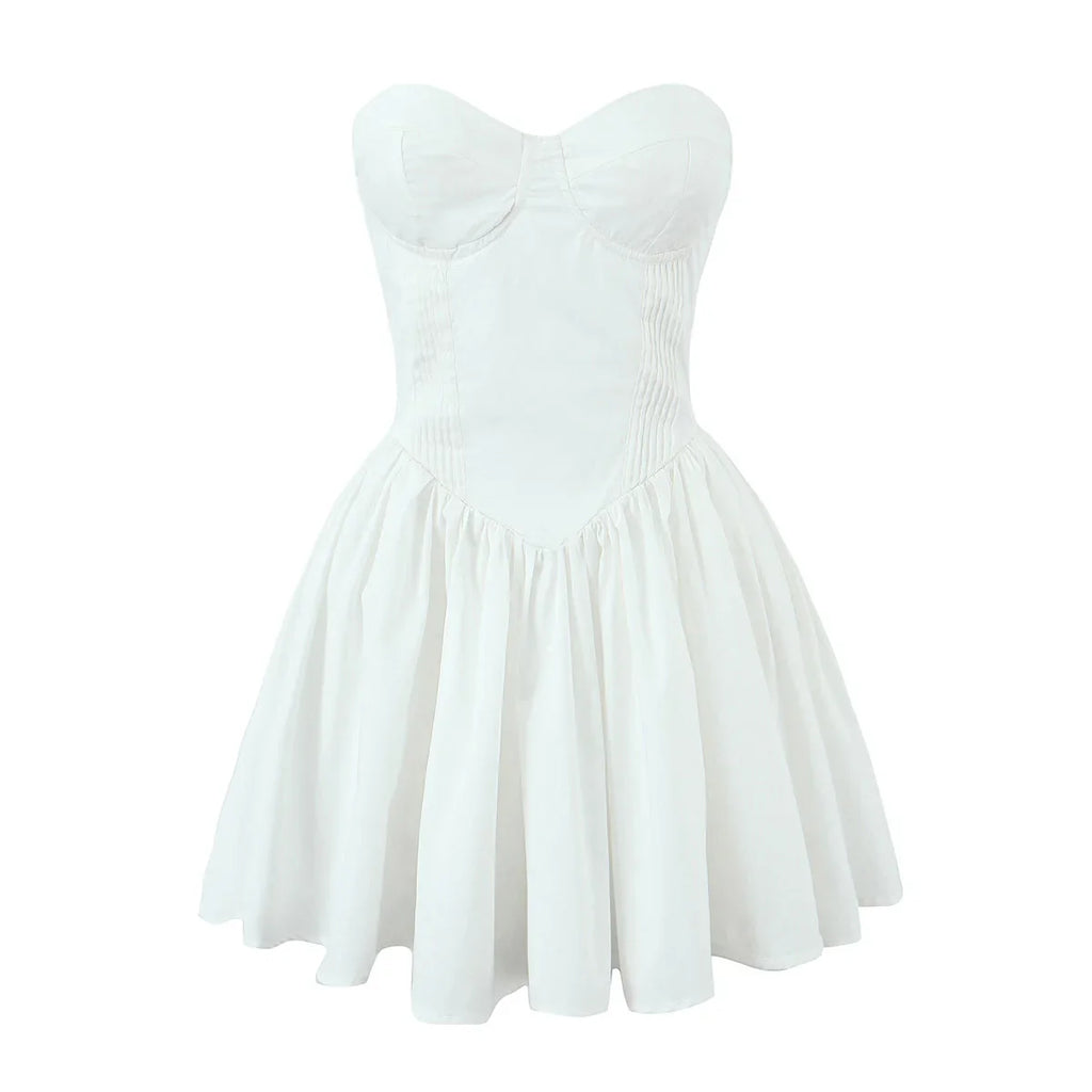 שמלת מיני סטרפלס בגזרת A - Ayra