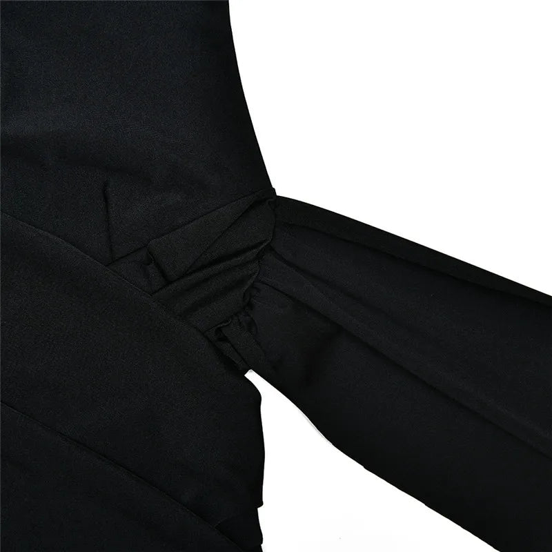 שמלת מיני כיווצים בעיטור שובלים - ANNA