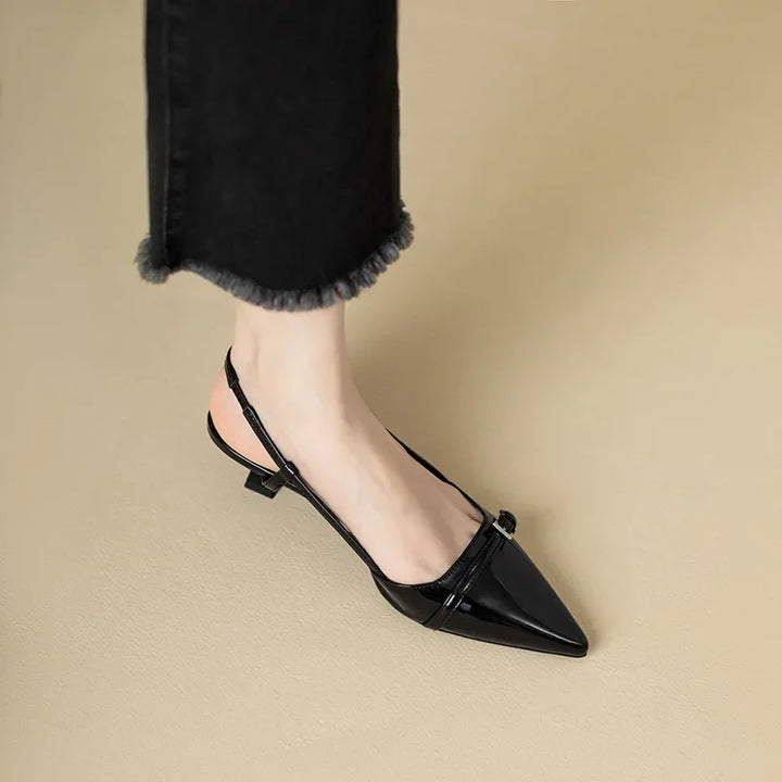 Shiny Pointed High Heels - Shirit