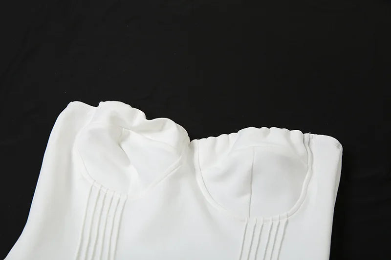 שמלת מיני סטרפלס בגזרת A - Louisa