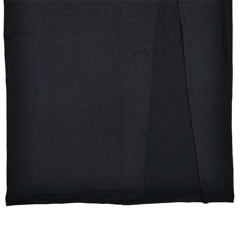 שמלת מקסי בעיצוב רשת ושסע - מירנדה