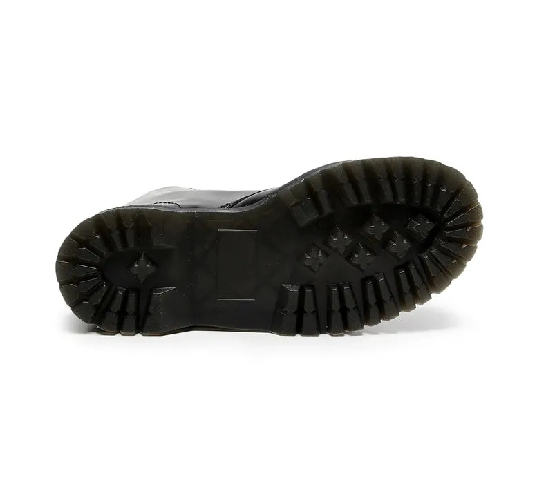 Satin lace-up leather boots - Winnie