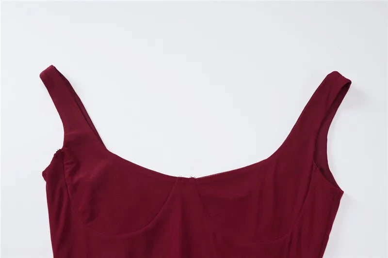 שמלת מקסי בעיצוב בגד גוף ושיפון - Kai