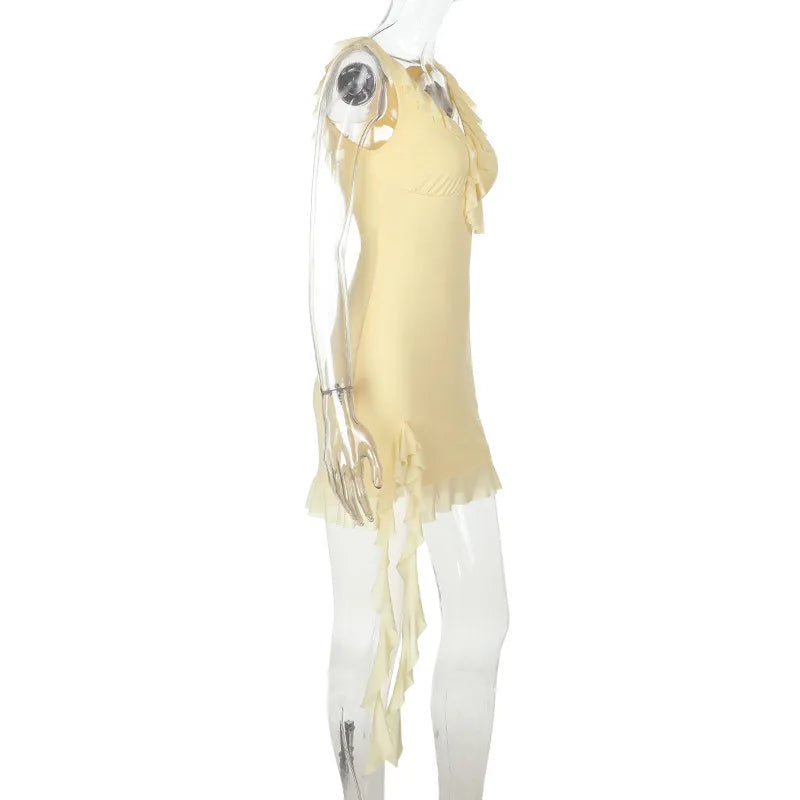 NID Mini Dress with Lace Trim - Leon