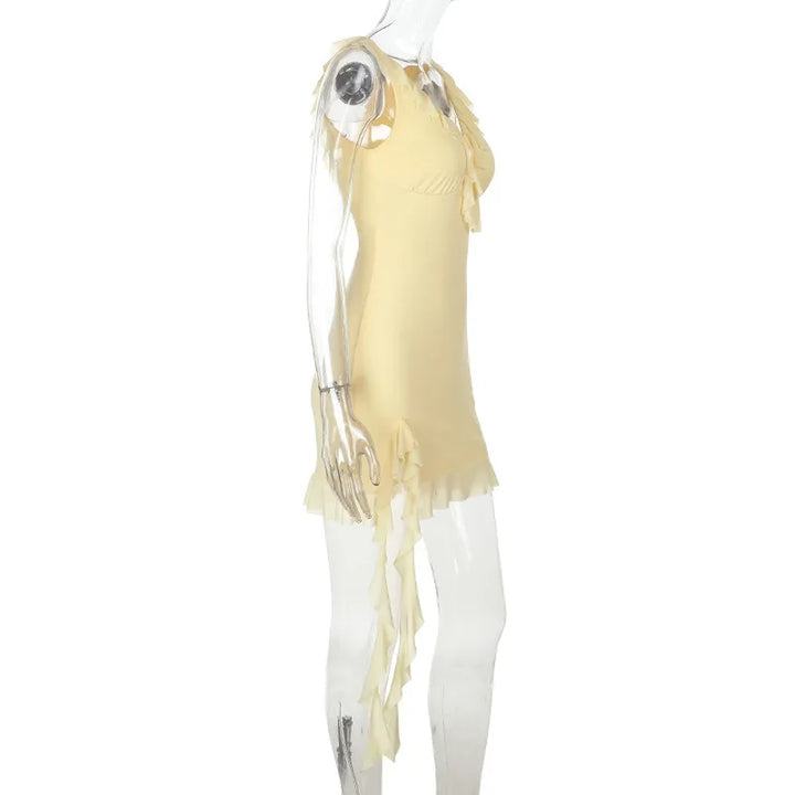 NID Mini Dress with Lace Trim - Leon