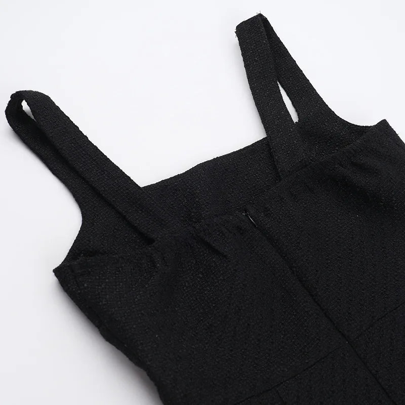 שמלת מיני בד ארוג בגזרת A בעיטור כיסים - מילי