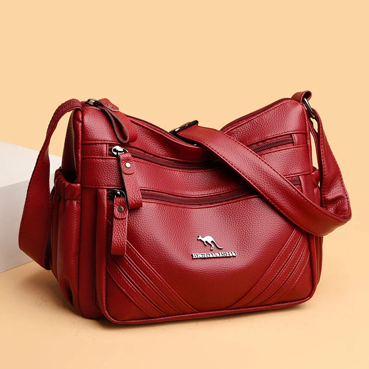 Leather bag with comfortable design - various storage compartments
