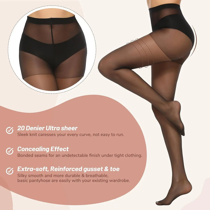 Package of extra stretch tights in various shades 20 dinars