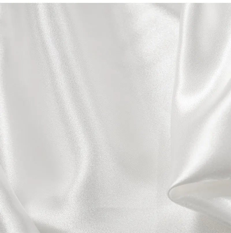 שמלת ערב מקסי סאטן גב פתוח בשילוב שסע ושרוולי פעמון  - מריאן