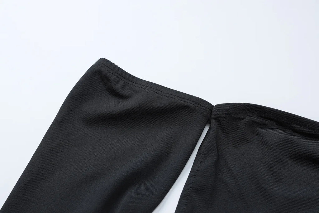 שמלת מקסי צמודה בד מחטב גב פתוח - אוורה