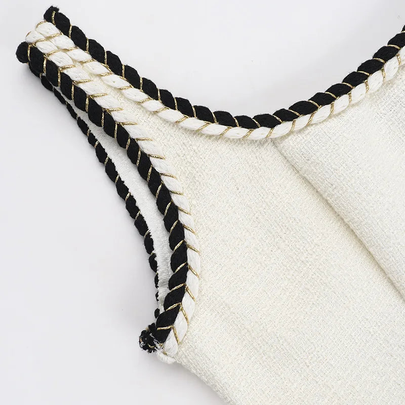 שמלת מיני בגזרת A בד ארוג - רוקסן