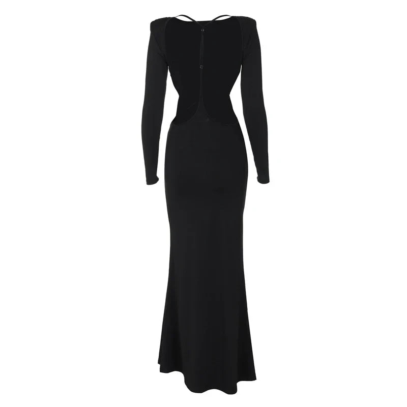 שמלת מקסי בעיצוב גב פתוח - קייטלין