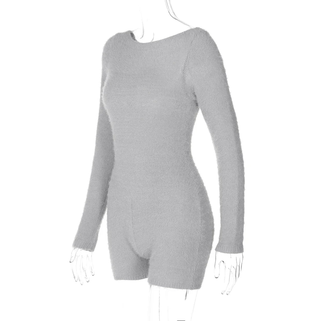 אוברול צמרי קצר כתפיים חשופות - Elaine