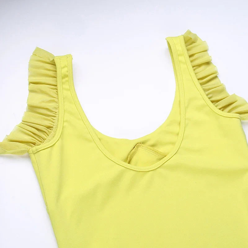 שמלת מקסי בעיטור מלמלה בעיצוב שסע - יהליה