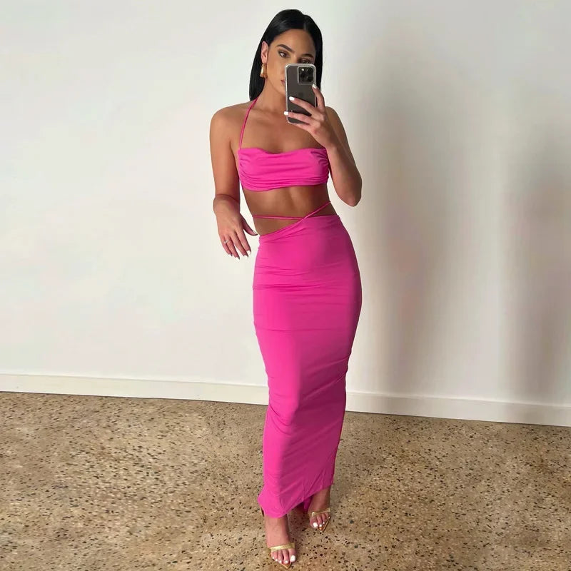 סט שני חלקים חצאית צמודה וטופ - MILI