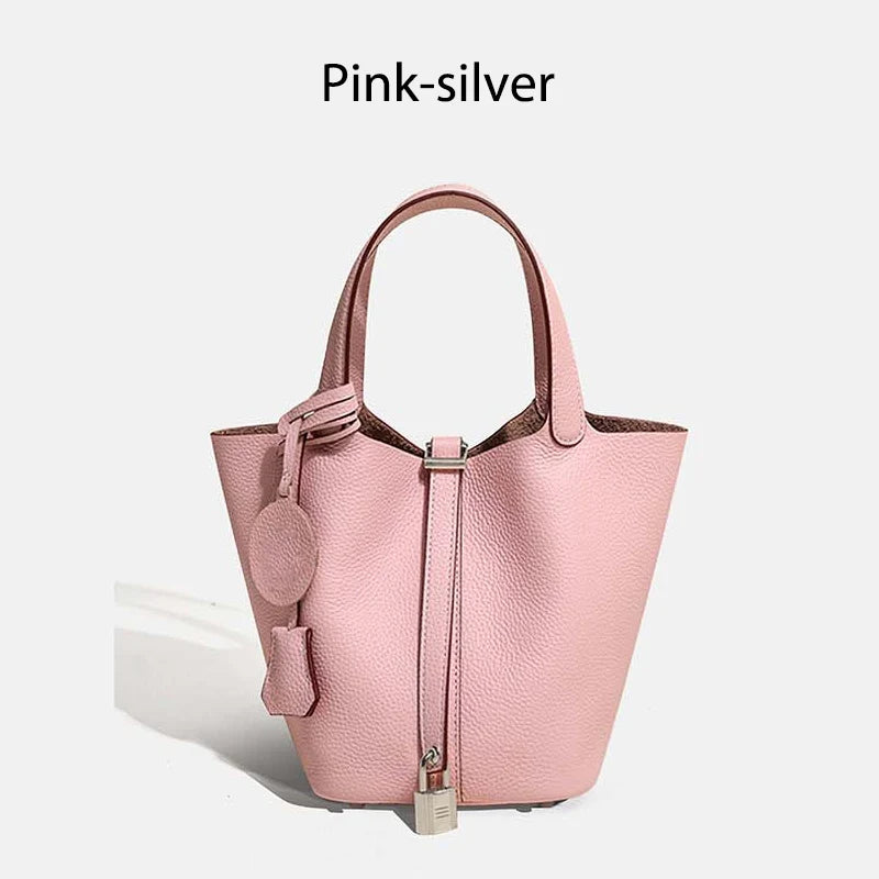Leather bag with classic design
