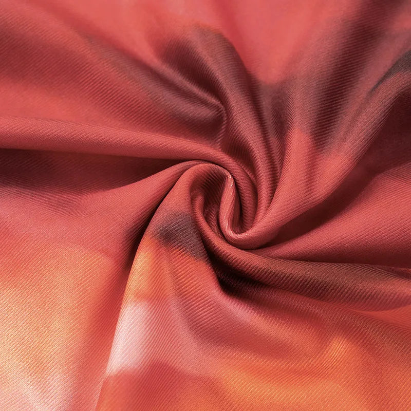 שמלת מקסי בהדפס צבעוני קשירה בצוואר גב פתוח - חוליה