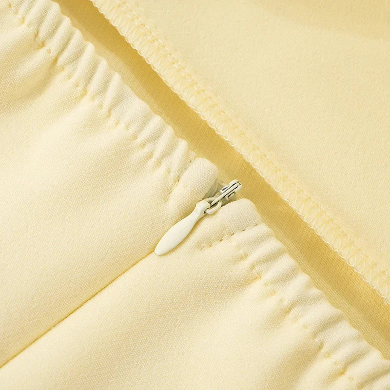 שמלת מקסי סטרפלס מלמלה בעיטור שסע קשירה בגב - ריקה