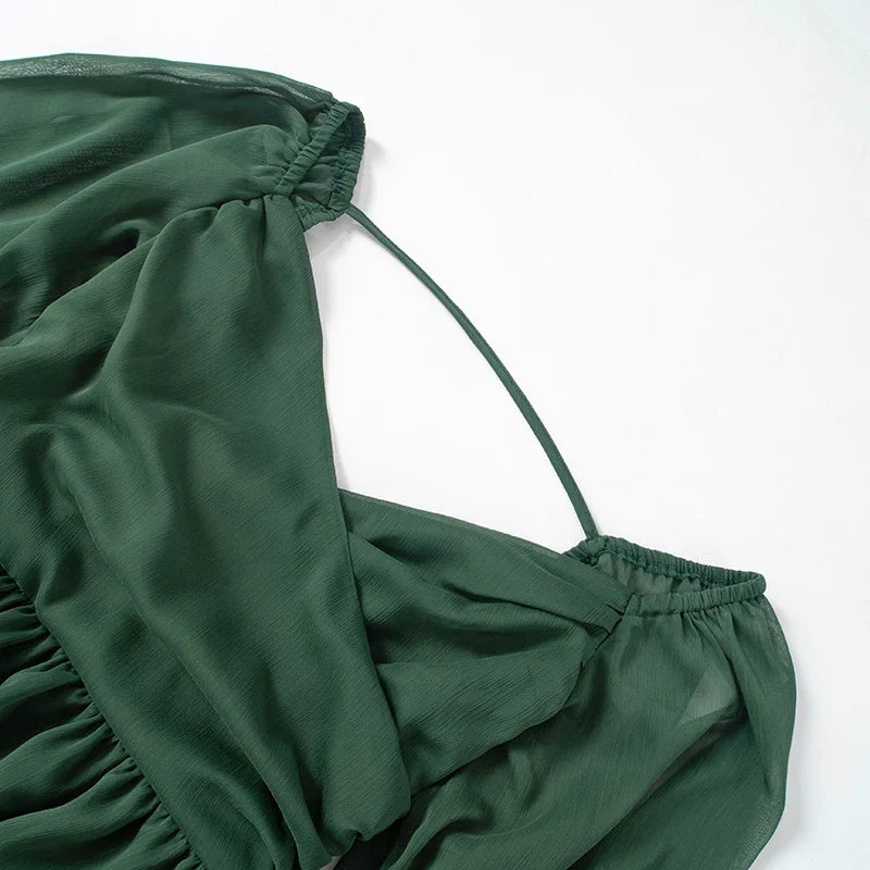 שמלת מיני מלמלה שרוולים פתוחים - הללי