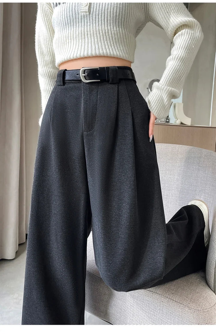High-waisted tailored pants LOOSE