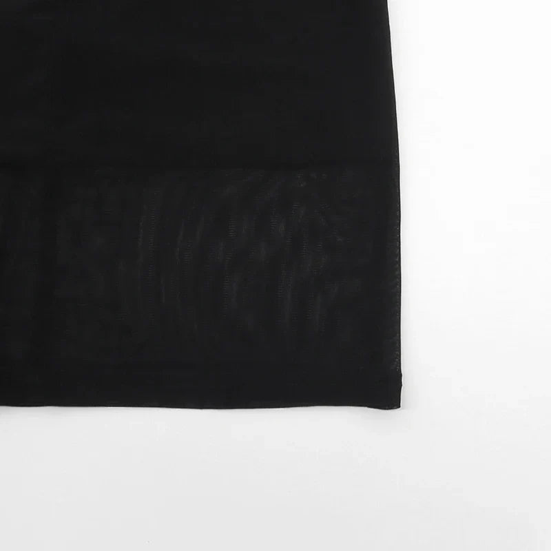 שמלת מקסי כיווצים בד מחטב ומחמיא בעיצוב רשת - Amelia