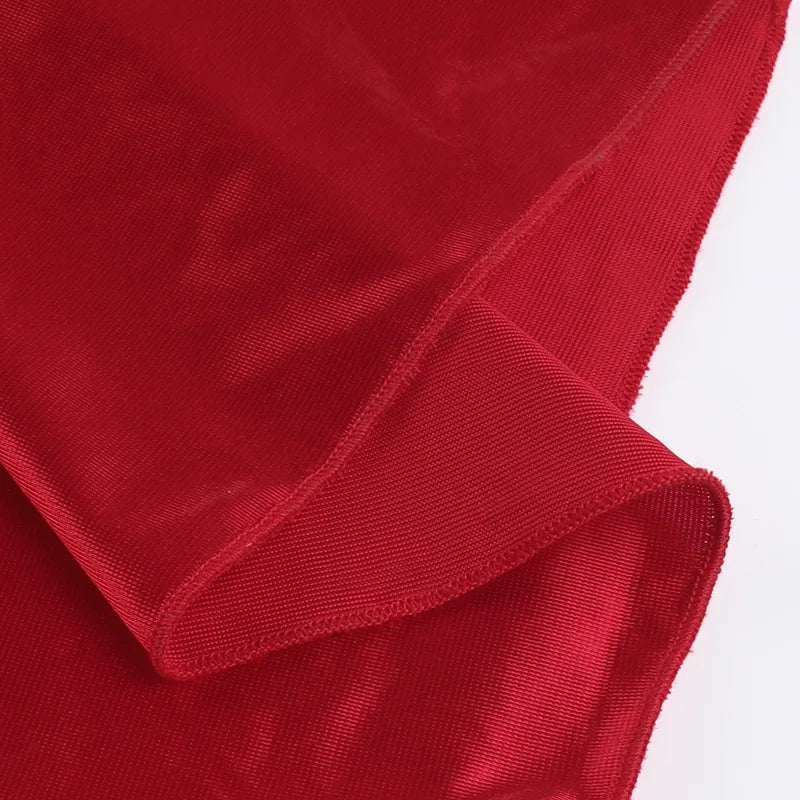 שמלת מקסי סאטן גב פתוח בעיצוב קולר ושסע  - נסטיה