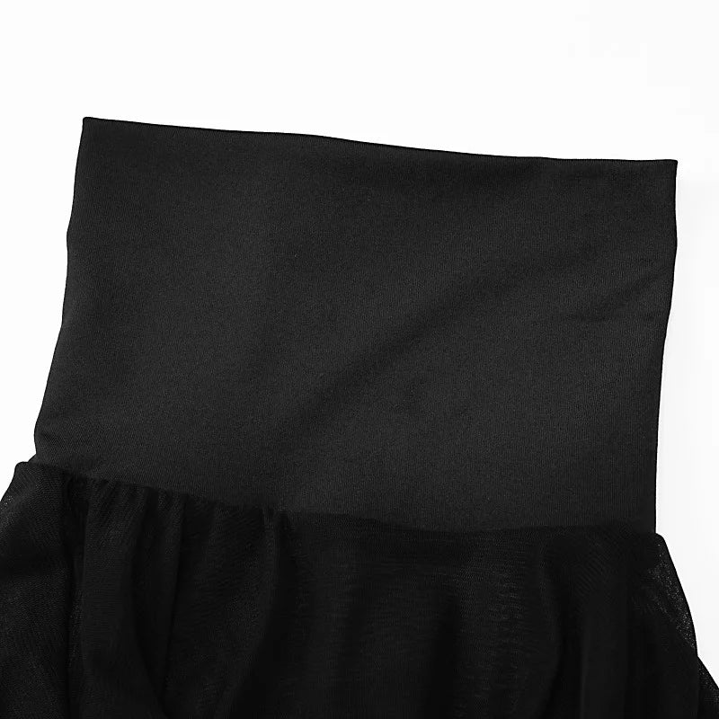 שמלת מקסי רשת בשילוב תחתית צווארון גולף - Isabella