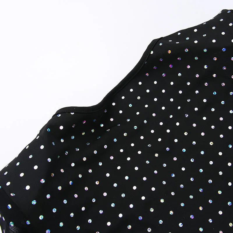 שמלת ערב מקסי נצנצים בעיטור מחשוף קשירה - מיכאלה